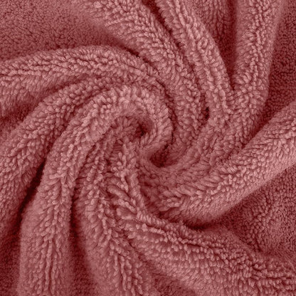 4-Piece Towel Set, 100% Cotton ? Includes 1 Bath Towel 140 cm x 70 cm, 1 Hand Towel 100 cm x 50 cm, 2 Washcloths 30 cm x 30 cm, Quick Dry, Super Soft, Highly Absorbent, No Fade, Coral