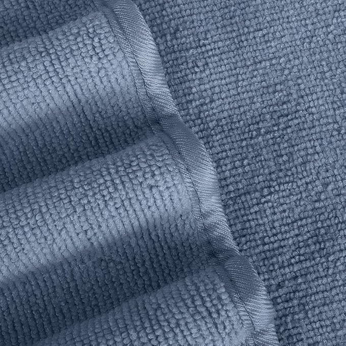 4-Piece Towel Set, 100% Cotton – Includes 1 Bath Towel 140 cm x 70 cm, 1 Hand Towel 100 cm x 50 cm, 2 Washcloths 30 cm x 30 cm, Quick Dry, Super Soft, Highly Absorbent, No Fade, Grey