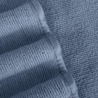 4-Piece Towel Set, 100% Cotton – Includes 1 Bath Towel 140 cm x 70 cm, 1 Hand Towel 100 cm x 50 cm, 2 Washcloths 30 cm x 30 cm, Quick Dry, Super Soft, Highly Absorbent, No Fade, Grey