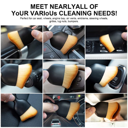 zkxhbxd Car Interior Detailing Brush, Auto Interior Dust Brush, Car Interior Cleaning Tool for Automotive Dashboard Interior, Leather, Air Vent, Gap, Cup Holder,Keyboard(2pcs)
