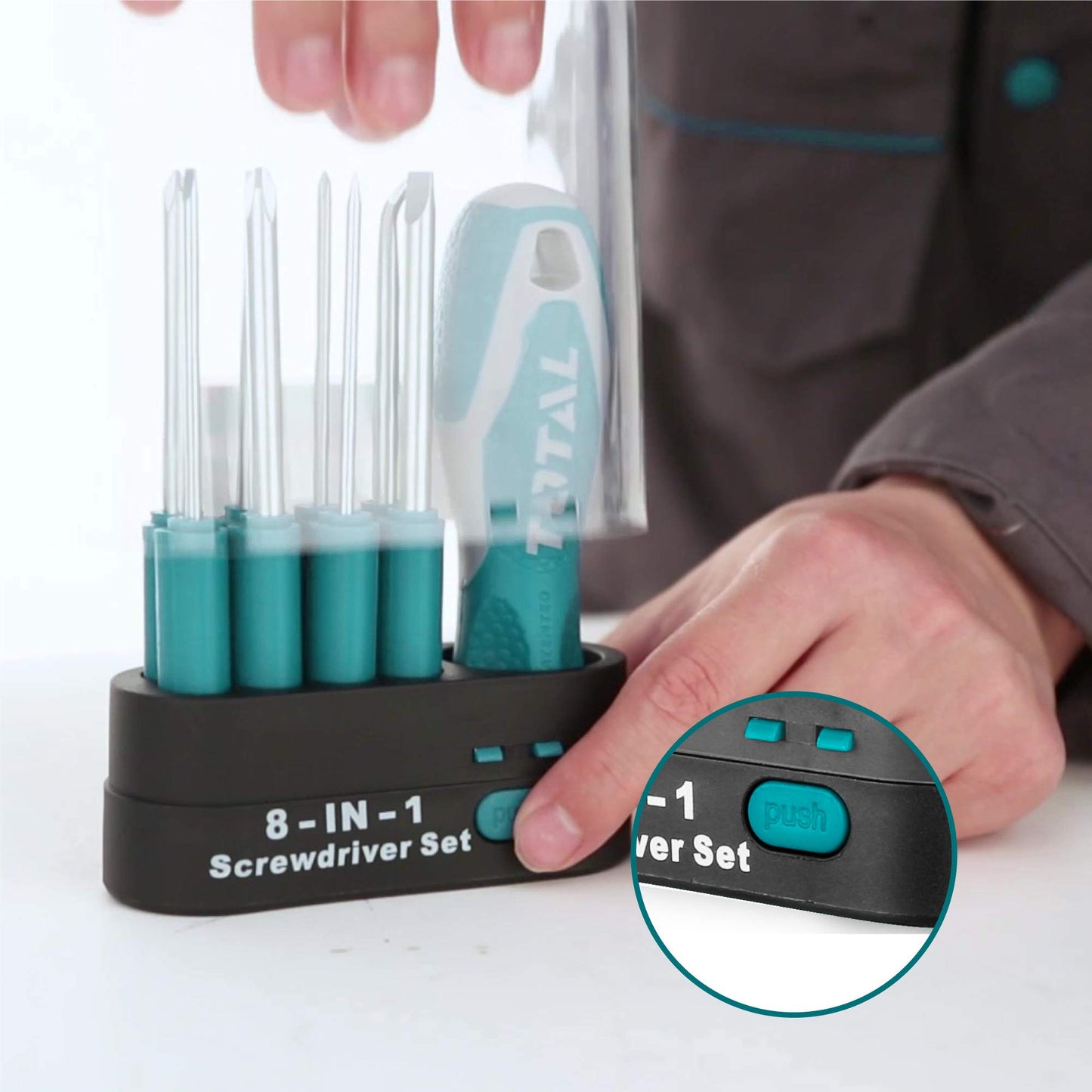 Total by INECO 9-Piece Screwdriver Set with Interchangeable Blades