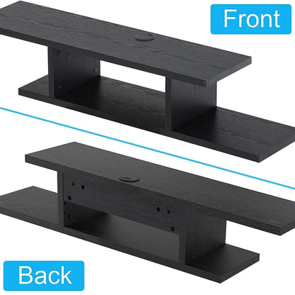 TV Table Unit in Black, Modern Entertainment Center with Sleek Design, Media Console for Living Room, TV Stand with Storage for Media Devices and Decor