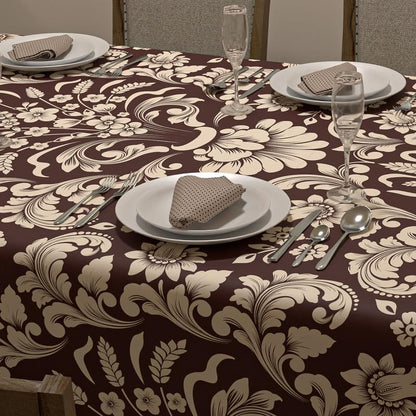 Helen Tablecloth and Napkins Set - 6 Pieces - Satin Material