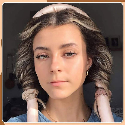 Akshved Heatless Curling Rod Headband for Long Hair, No Heat Hair Curler Rollers Set can Sleep in Overnight, Satin Curl Ribbon Hair Wrap with Scrunchie and Hair Clips Gets Natural Waves(Multi Color)