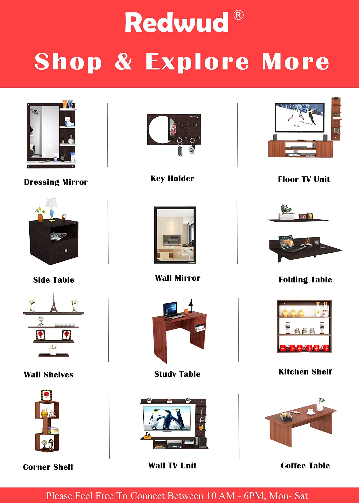 WalLMount TV Entertainment Unit, a sleek Floating Cabinet with Set Top Box Holder Shelf, ideaLfor TVs up to 101.6 cm, presented in a crisp and contemporary White finish