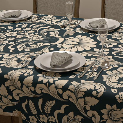 Helen Tablecloth and Napkins Set - 6 Pieces - Satin Material