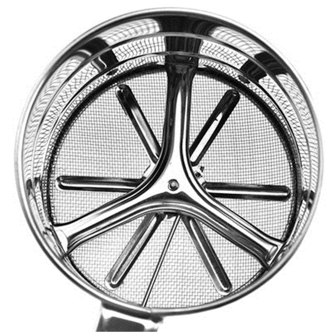 YUNNUO Stainless Steel Flour Sieve, Manual Hand Sieve, Fine Mesh Sieve, Sifting Flour and Icing Sugar with Handle Flour Shaker - Flour Sifter Hand Held - Bake & Decorate Cakes, Pies(Silver)