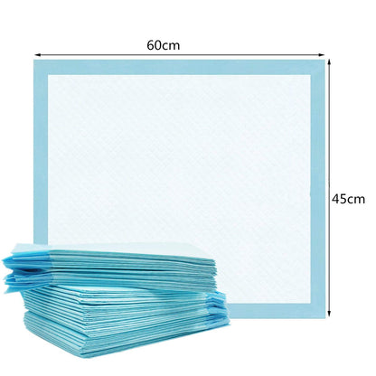 Other 50pcs Pet Pee Pads Disposable Absorbent Quick Drying Leak-Proof Pads for Potty Training, 45x60cm, Blue