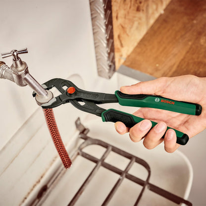 Bosch Pliers Set 4-Piece (4X Precise, Long-Lasting Diagonal Side Cutter, Combination and Long-Nose and Water Pump Pliers for Robust Multitasking; Ergonomic Softgrip; Nickel-Plated Surface)