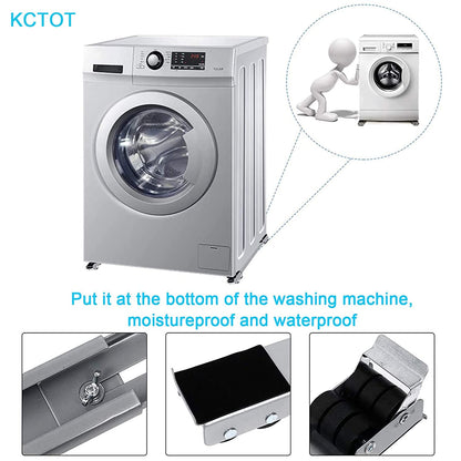 Washing machine standing movable, adjustable refrigerator base furniture, with lock fixed, non-slip, base with 24 wheels, suitable for the floor of tumble dryers, washing machine, refrigerator etc