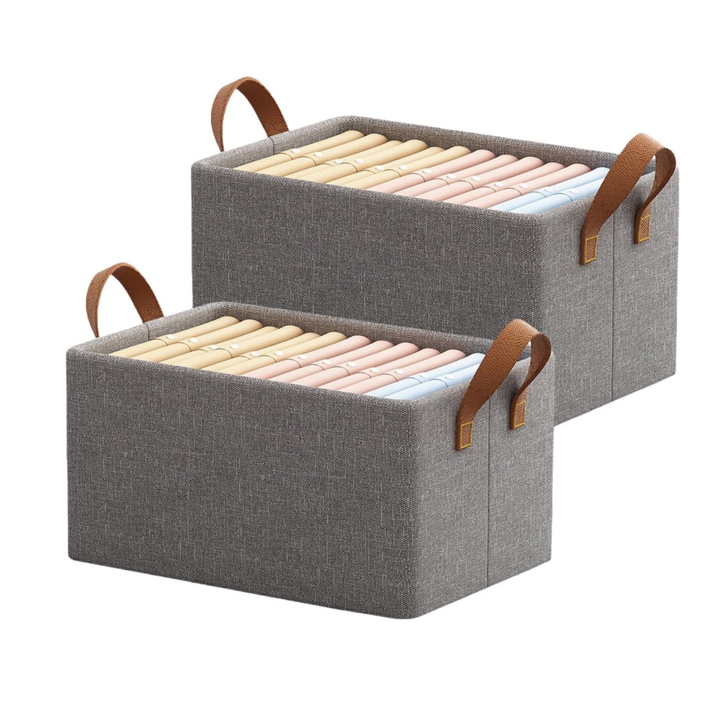 2 PCS Under Bed Storage, Under Bed Storage Containers, Under Bed Shoe Storage Organizer, Rolling Under Bed Metal Drawer for Clothes, Blankets,Shoes Toys Books 19 * 11 * 8in(Grey 2PCS)