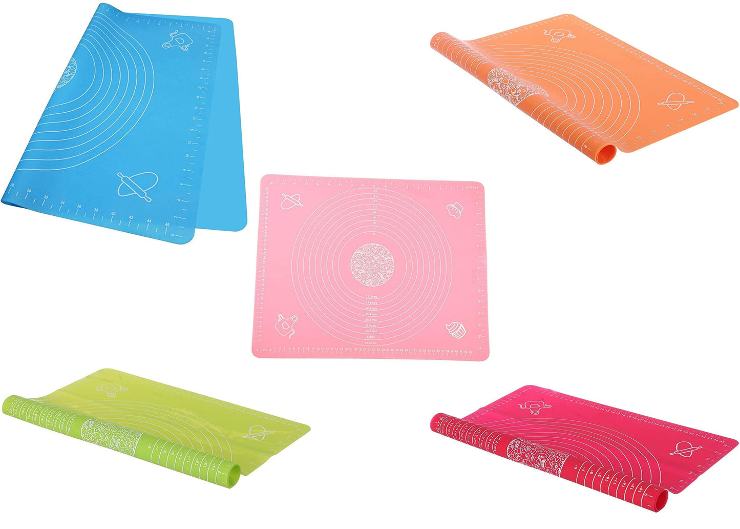 Extra large silicone baking mat for pastry rolling with measurements