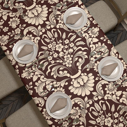 Helen Tablecloth and Napkins Set - 6 Pieces - Satin Material