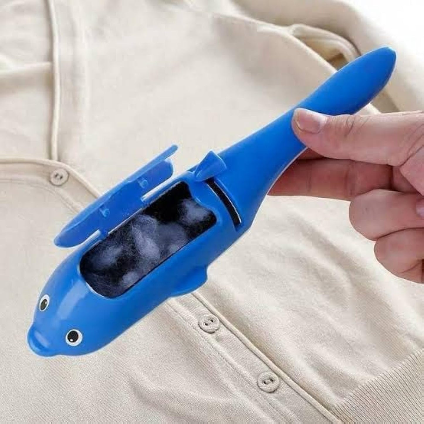 Pet Hair Remover - Lint Roller with Self-Cleaning Base - Reusable Dolphin Lint-Spout - Animal Hair Removal Tool for Furniture, Couch, Carpets, Clothes
