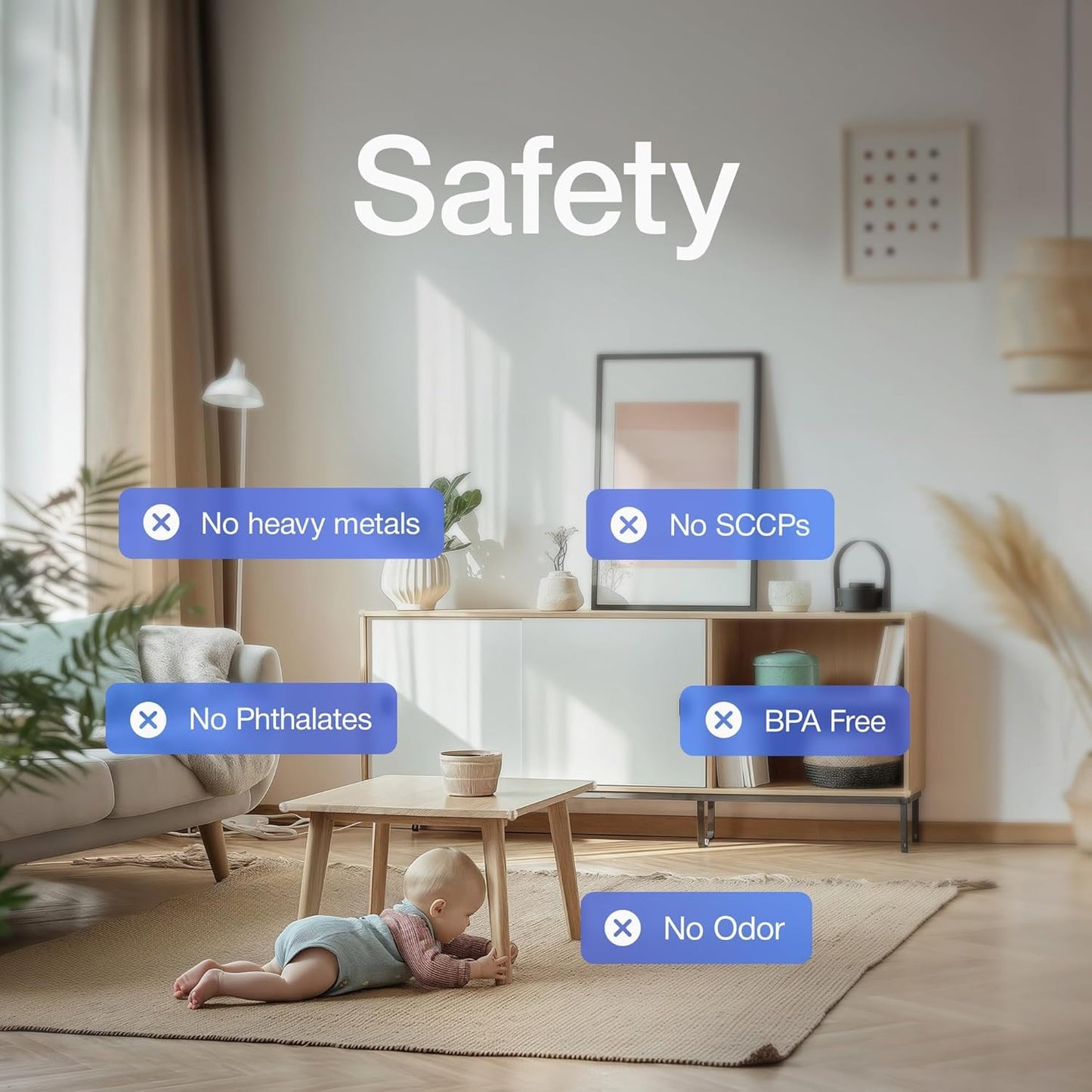 YMPIGOY LILBEE Corner Protector for Baby, Furniture Corner Guard & Edge Safety Bumpers -Baby Proof Cushion to Cover Sharp Furniture & Table Edges - Clear & Transparent - (12 Pack)