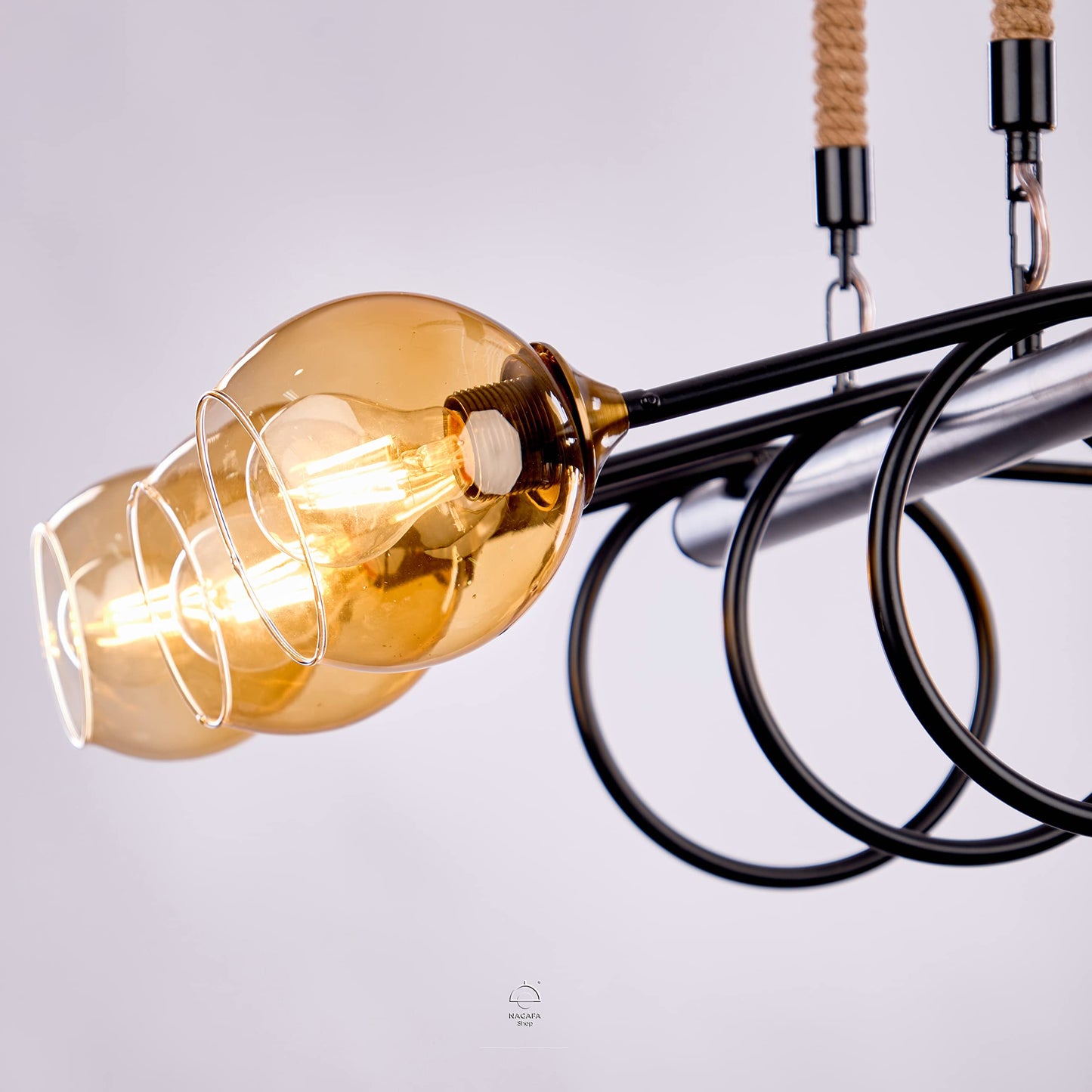 Nagafa Shop, Black 6 Piece Modern Pendant