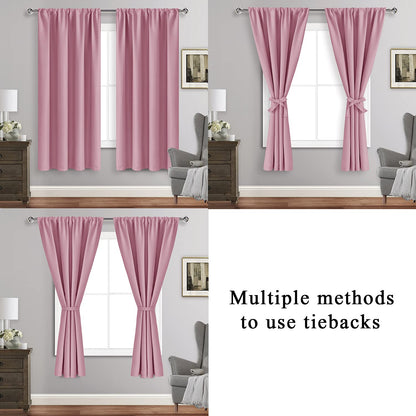 Blackout Curtains for Bedroom - Thermal Insulated Room Darkening Noise Reducing- cover pocket design - 1 panel with tie-pack