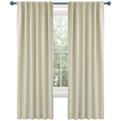 Elegant Blackout Curtains-Back Tap design-thermal Insulated fabric-for room Darkness - 1 Piece