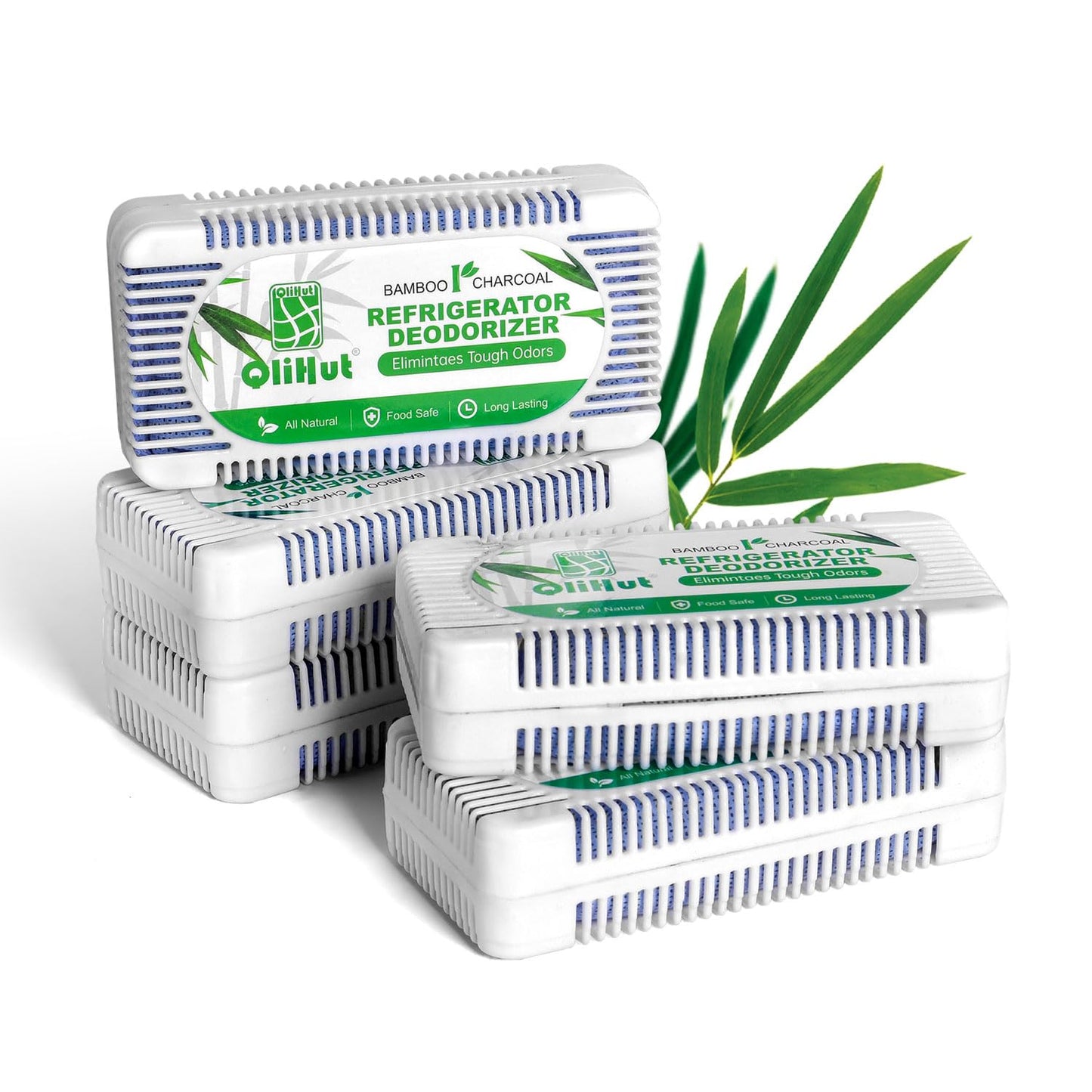 QliHut Fridge Deodorizer (5 Pack) Natural and Unscented Activated Charcoal Refrigerator Deodorizer - Fridge Odor Eliminator for Freezers, Coolers, and Lunch Boxes