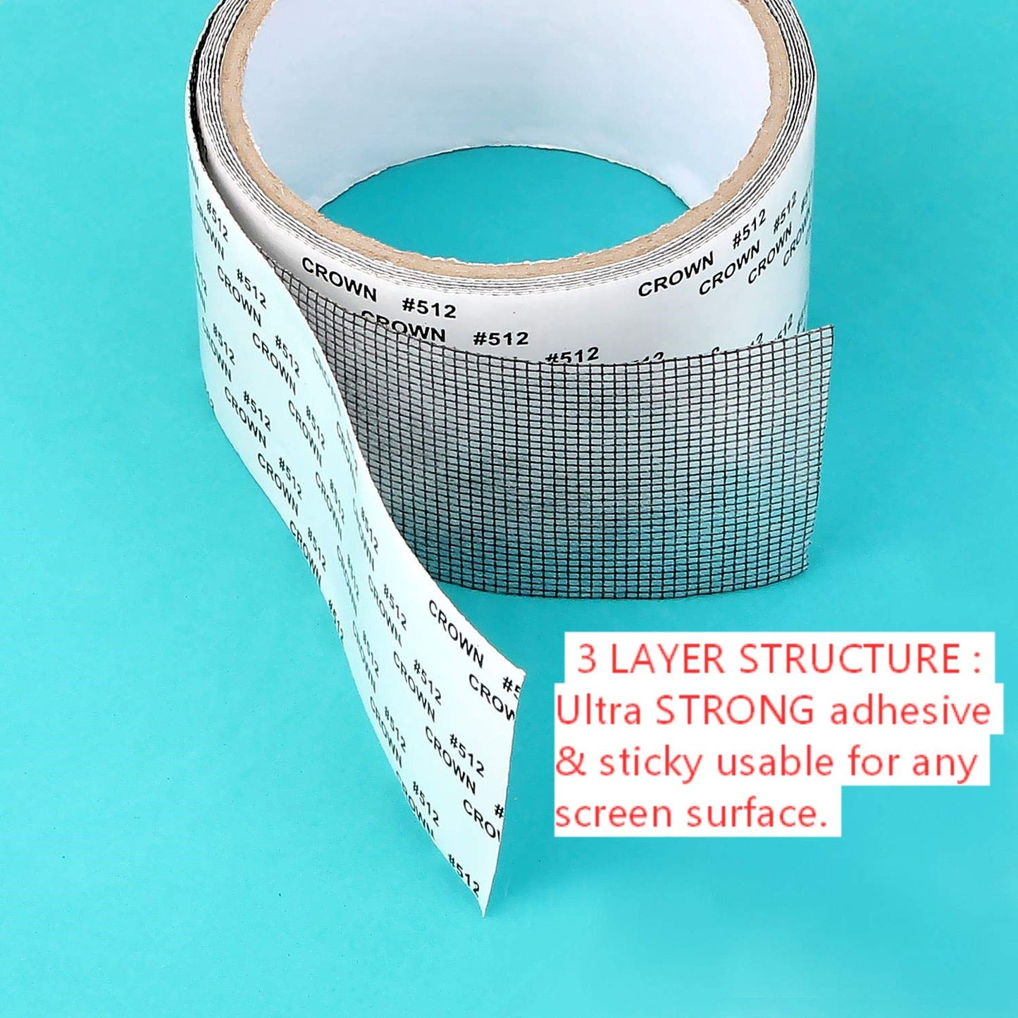 4 PCS Window Screen Repair Kit Tape, 2x79'' Strong Adhesive & Waterproof Fiberglass Covering Mesh Tape for Covering Window Door Tears Holes Screen Patch Repair Kit (Black)