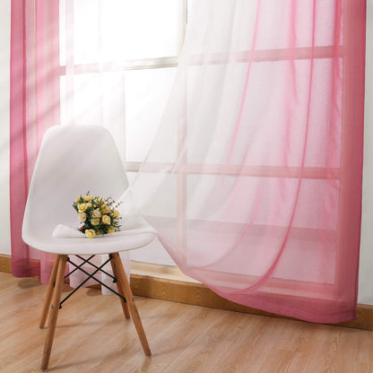 Modern Design Voile chiffon Curtains - Gradient colours- steel Grommets - 2 pieces - for living rooms and bedrooms