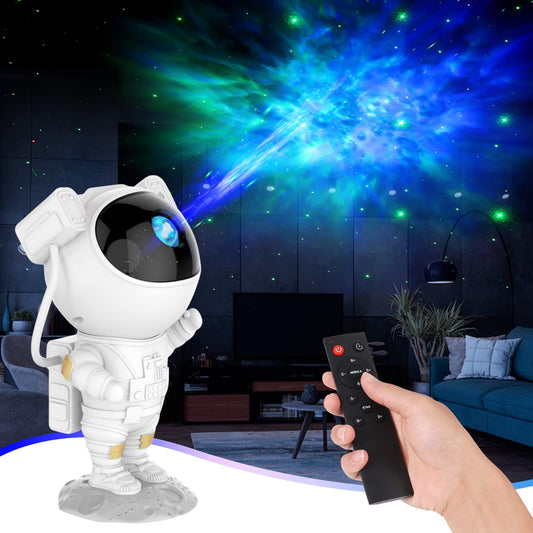 Galaxy Projector Starry Sky Night Light, LED Starry Sky Projector Astronaut, Space Night Sky Light Projector Lamp with Timer & Remote Control, Star Projector Children and Adults (A)