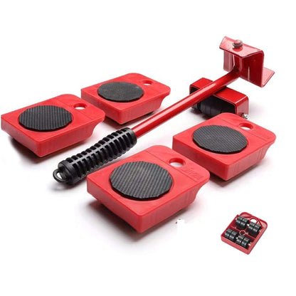 Primo Supply AJB Furniture Appliances Mover Glider Lifter Slider Roller Logistics Helper Tool Set System - Heavy Duty and Durable | Make Moving Rearranging Safe Convenient and Easy, Red