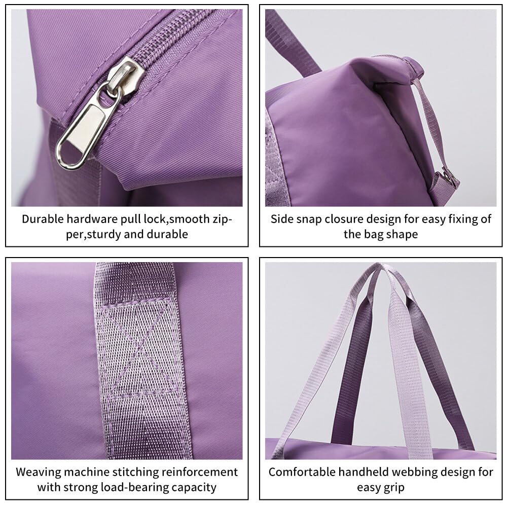 Cartbay Foldable Luggage Bag, Double Layer Expandable Large Capacity Dry and Wet Separation Duffel Bag with Wheels