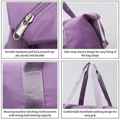 Cartbay Foldable Luggage Bag, Double Layer Expandable Large Capacity Dry and Wet Separation Duffel Bag with Wheels