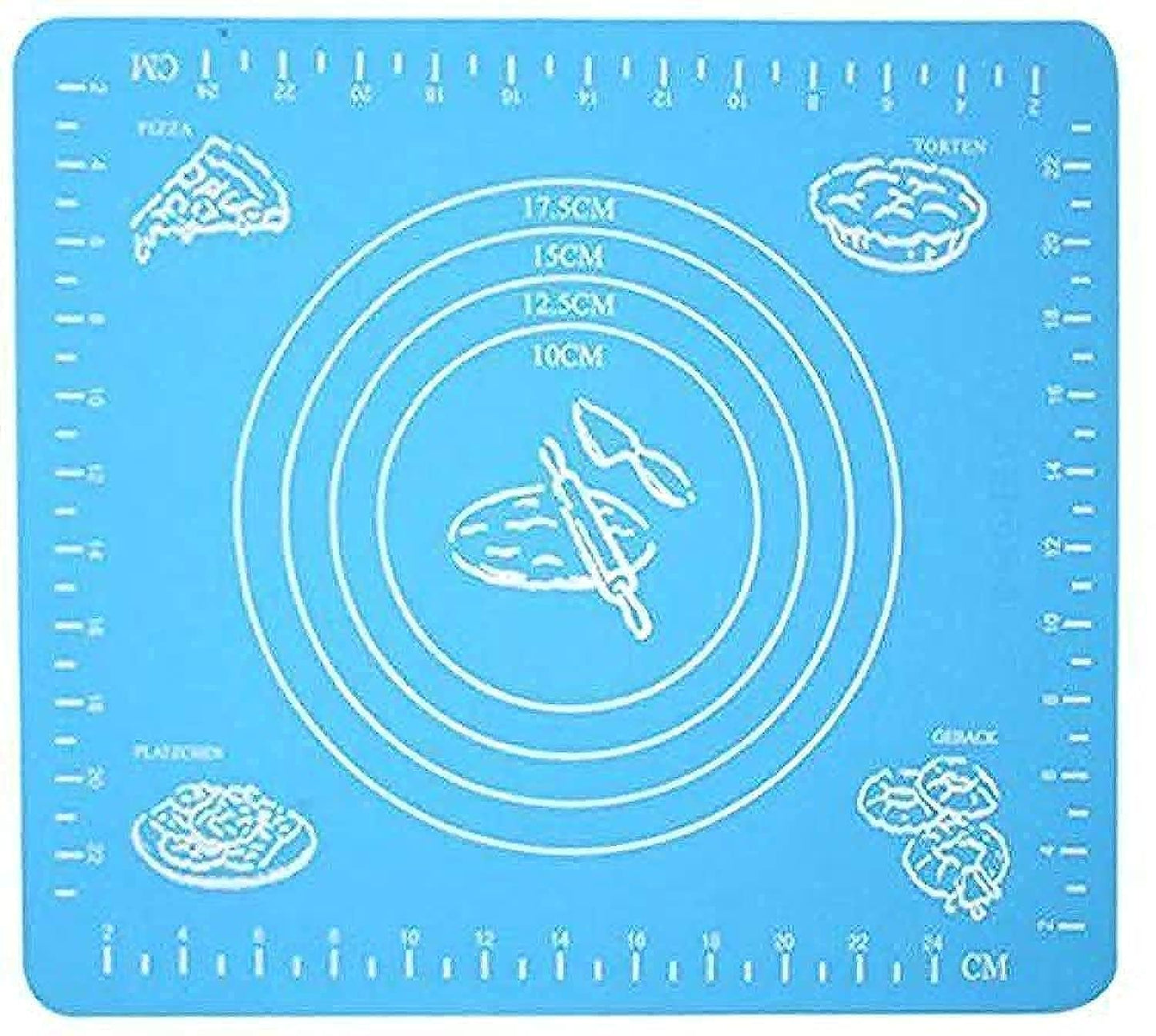 Silicone baking mat for pastry rolling with measurements 40x50