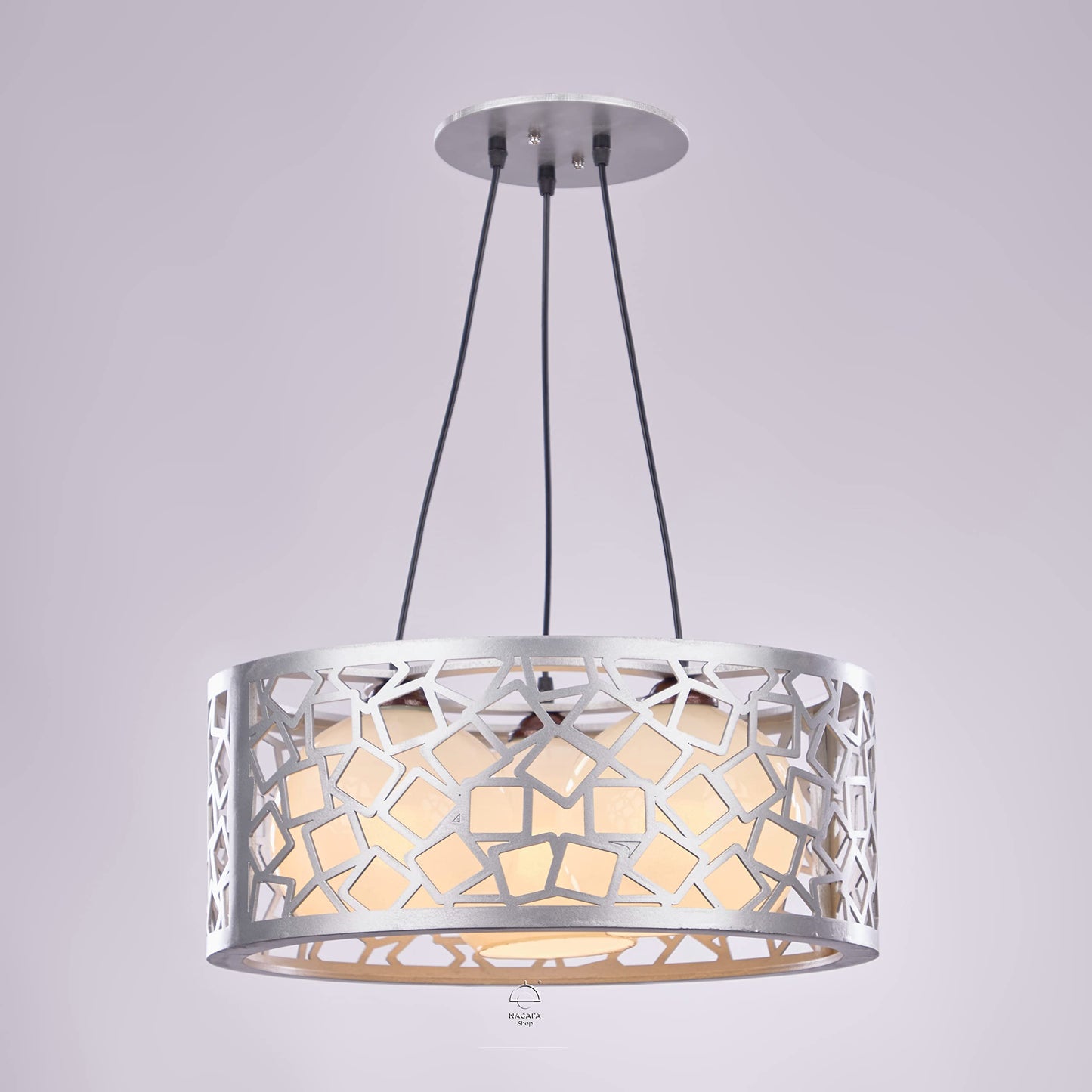 Nagafa Shop Modern silver mt chandelier chandelier 3 bulb wcs450