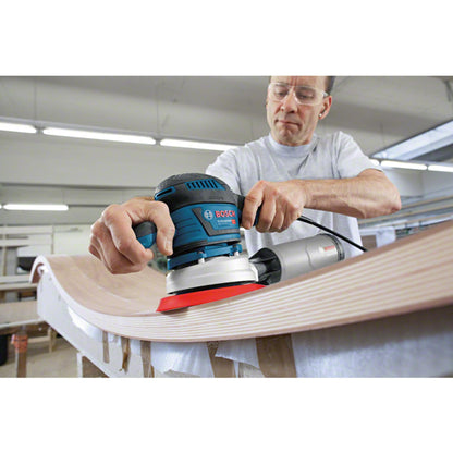 Bosch professional gex 40-150 orbital sander (including additional handle, dust box, sanding disc diameter 150 mm, sanding sheet c470 for wood, suction adapter, in box)