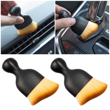 zkxhbxd Car Interior Detailing Brush, Auto Interior Dust Brush, Car Interior Cleaning Tool for Automotive Dashboard Interior, Leather, Air Vent, Gap, Cup Holder,Keyboard(2pcs)