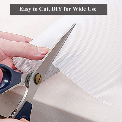 RasoiKraft 45X500cm Non-Slip Non-Stick Drawer Bottom Mat Liners. (1, White)