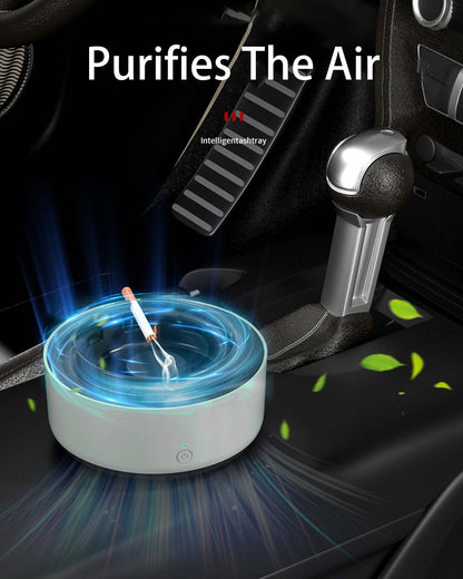 Smoke Vacuum Ashtray for Cars and Homes, Portable Smokeless Design with Lid, Multi-Purpose Air Purifier and Cigarette Holder, Ideal for Smokers, Lightweight and Durable
