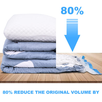 ZWMY Vacuum storage bags,6 pack Vacuum bags clothes [Works With Vacuum Cleaner ],to store clothes and beddings,could save your space,dust-free,keep away from moisture 6pcs 60x40cm