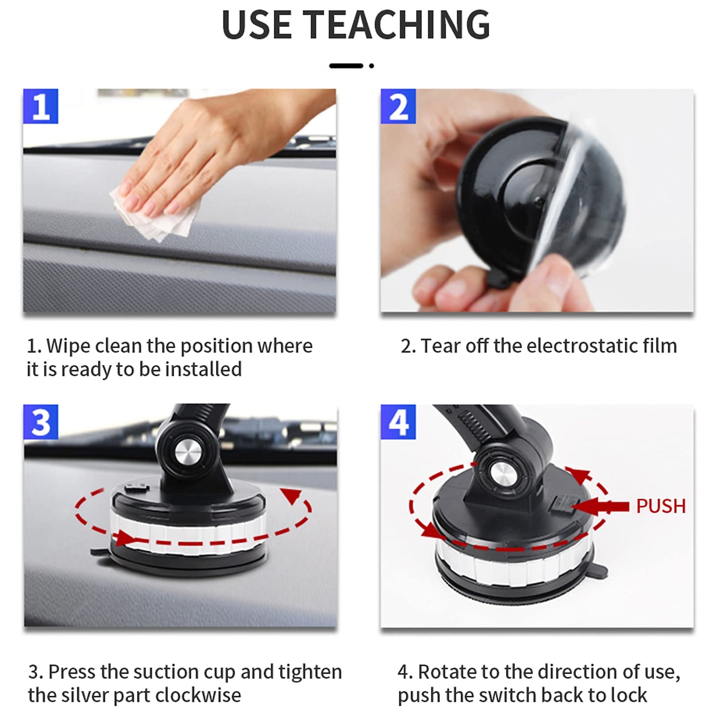 HiYi Car Phone Mount, Suction Cup Phone Holder Desk Stand, 1 Pc Universal Car Mount for Car Dashboard Windshield, Hands Free Cell Phone Holder Compatible with All Smartphones (Green)