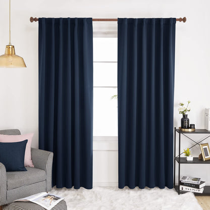 Elegant Blackout Curtains-Back Tap design-thermal Insulated fabric-for room Darkness - 1 Piece