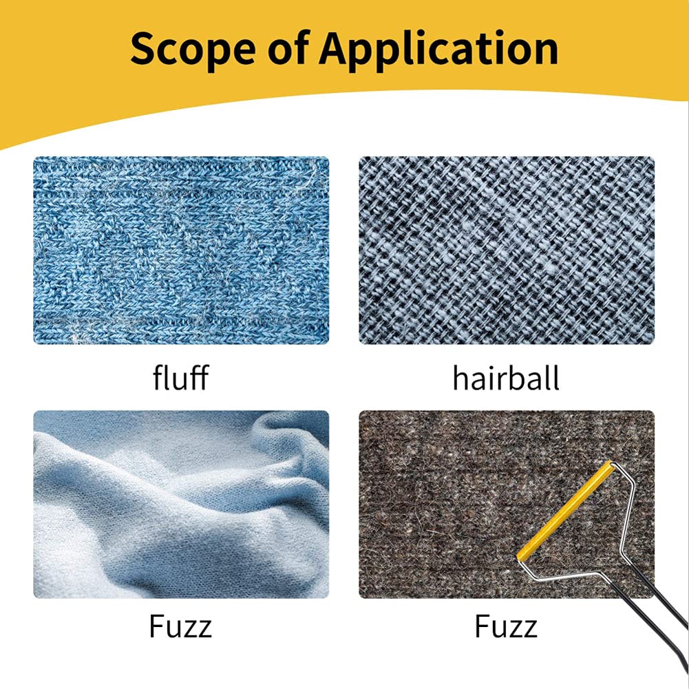 HE&DONG Lint shaver, fabric shaver fuzz remover, 2 pcs sweater comb, clothes shaver, portable removing lint dust, upgraded magnesium alloy shaver, reusable double sided travel brush