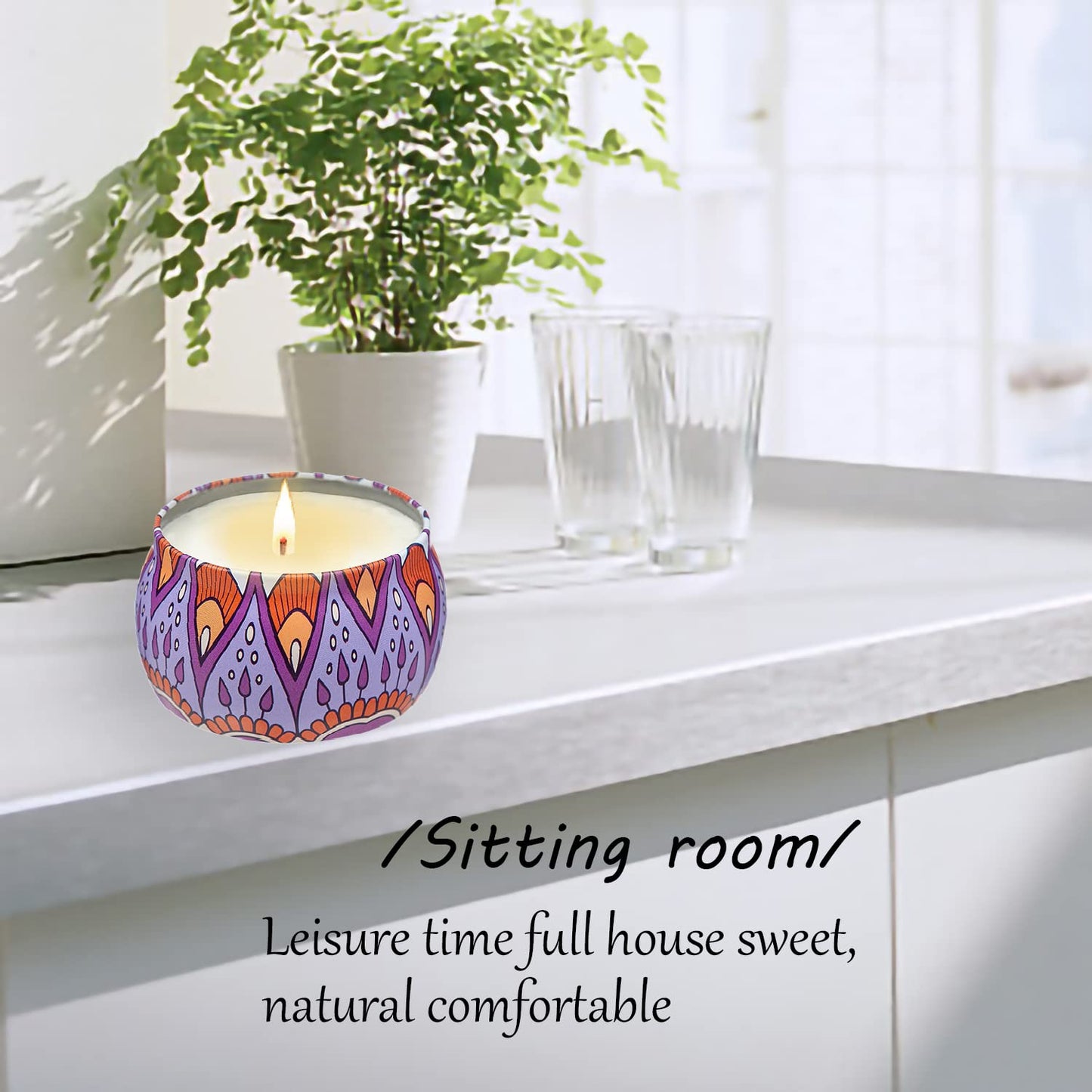 Scented Candles Gift Set, Soy Wax Candles, Aromatherapy Candles for Home,Freesia?Lavender,Vanilla