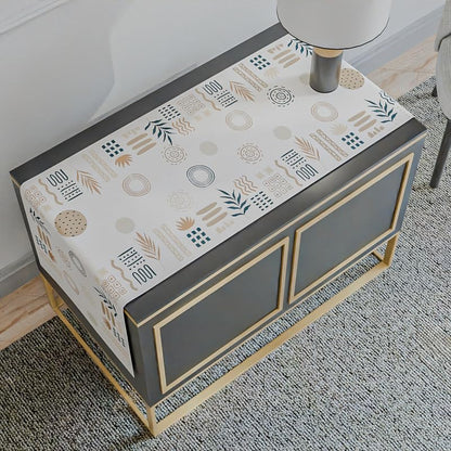 Bohovibe Velvet Table Runner, a Plush Multicolor Decorative Centerpiece with a Trendy Bohemian Design, 35x140 cm, adds a Luxurious Texture and Vibrant Style to your Dining Table