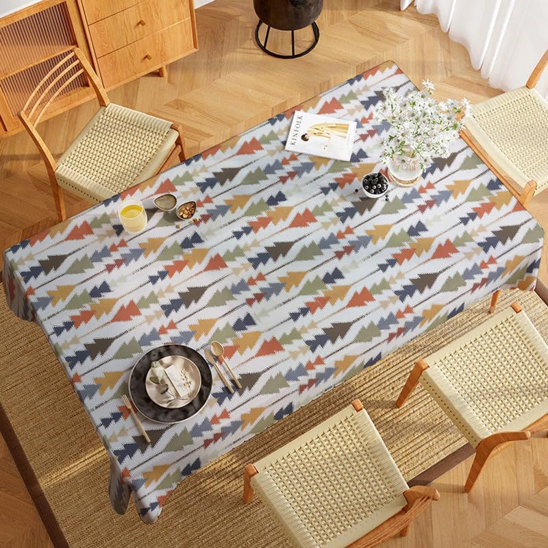 INTEX HOME Sofia Elegance Rectangular Tablecloth, Luxurious Linen Velvet, for Kitchen and Living Room Tables, Ideal for Ramadan and Events, 1 Pc, 130x90 cm, Easy-Care Fabric, Multicolour