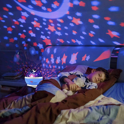 ROMINO Star Master 360 Degree Rotating Moon Night Light Lamp Projector with Colors and USB Cable for Kids Room (Blue)
