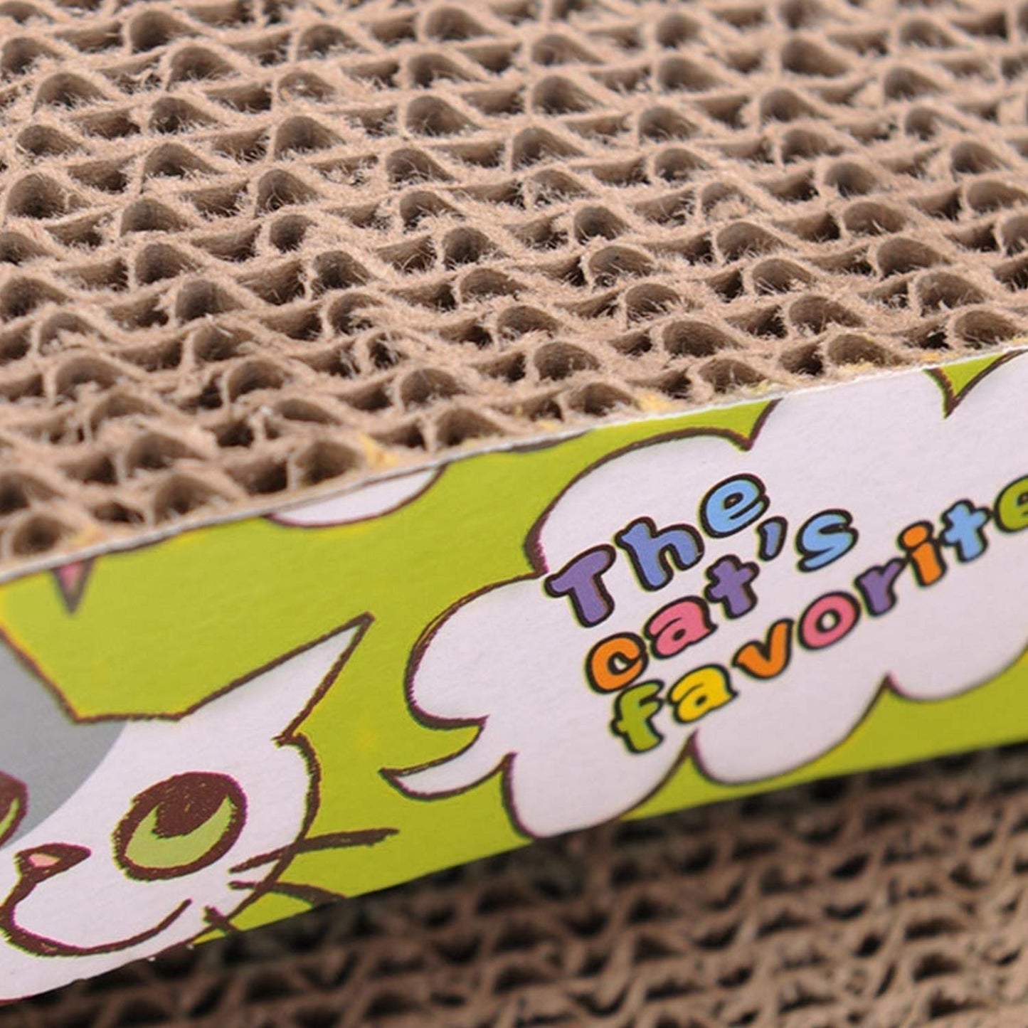 Cat Scratching Board S-Curved Cardboard Cats Scratching Mat with Catnip Scratcher for Kitten Cat Corrugate Paper Scratching Scratcher Cardboard Pad with Catnip