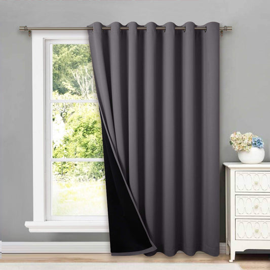 100% Blackout curtains - thermal insulated blackout fabric - two layers fully darkness curtain