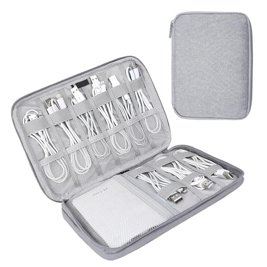 Gelasgo Cable Organizer Bag,Large Capacity Electronics Accessories Travel Storage Pouch for USB, SD Card, Headset Wire, Game Cards, PC Charger, Headset Wire,Adapter, External Hard Drive