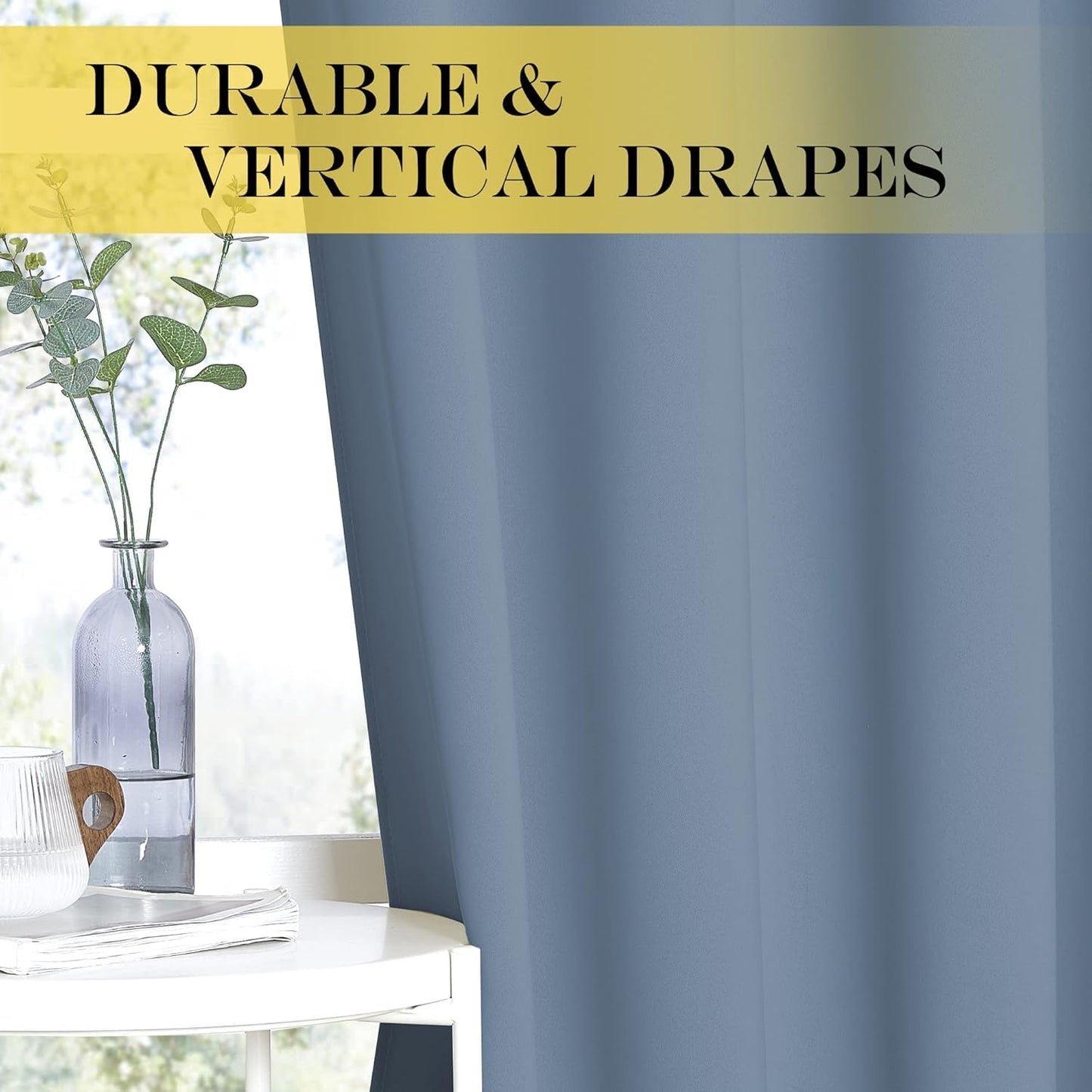 INtex CURTAINS HOUSE Blackout Curtains - Soft Peachy Texture Thermal Insulating Curtains-Silver Steel Grommets Blackout For Living Rooms And Bedrooms - Single Panel 135W X 230L CM Black