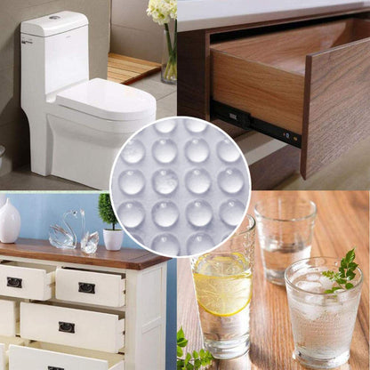 200 Pieces Rubber Feet Pads, Adhesive Buffer Door Bumpers Self Stick Noise 9 x 3mm Diameter (Clear)