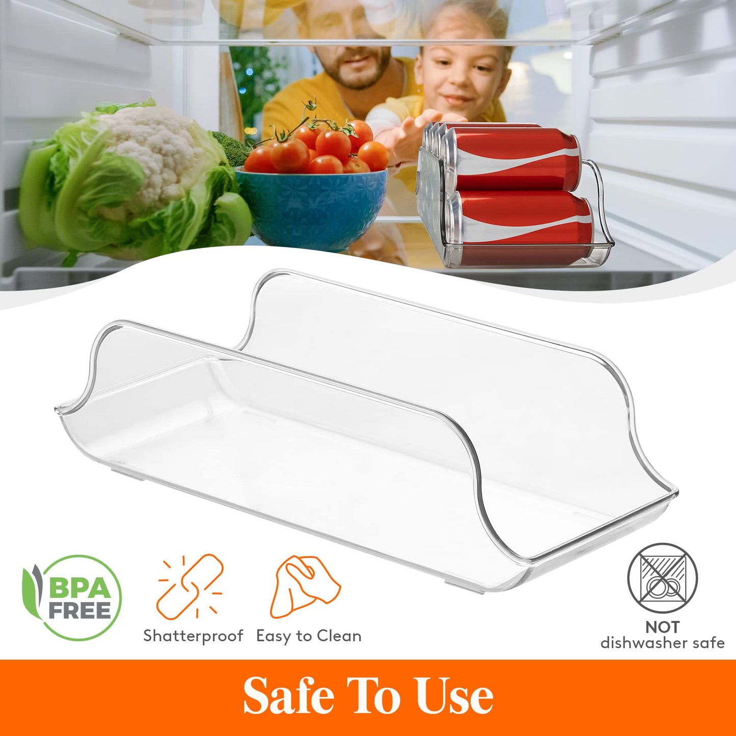 Lifewit 2pcs soda can pop-top organizer, ring-pull drink holder storage rack, each 9 cans 355ml/12oz organization for kitchen pantry fridge refrigerator freezer countertop cabinet in home office