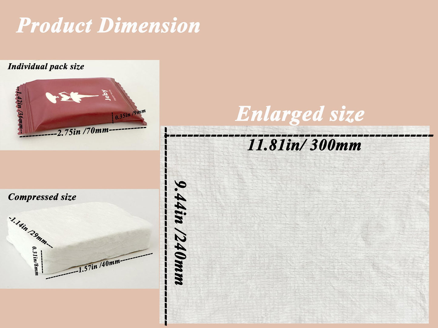 YARCHONN 14pcs Compressed Face Towel Tablets, Hand Wipes Extra Large and Thick Portable Compact Disposable Cotton Travel Towel Tissues Handy for Outdoor Hiking Camping Traveling, Home Wipes, White